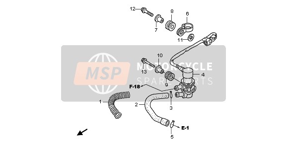 Honda PES125R 2009 Valvola solenoide per un 2009 Honda PES125R